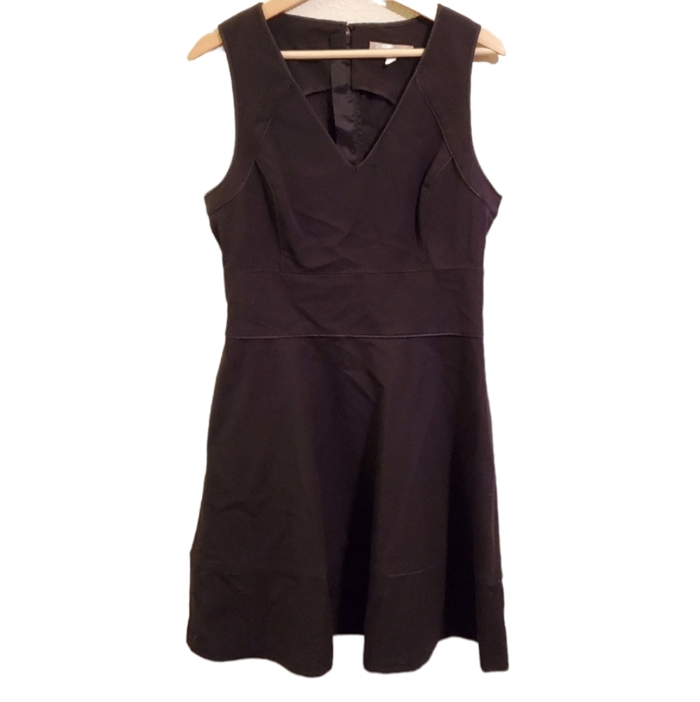 Banana Republic 12 Black Structured Dress Womens Sleeveless